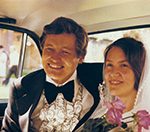 Hannu and Laura on their wedding day in Petrozavodsk July 25, 1976.