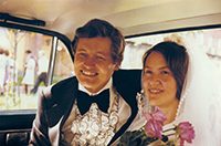 Hannu and Laura on their wedding day in Petrozavodsk July 25, 1976.