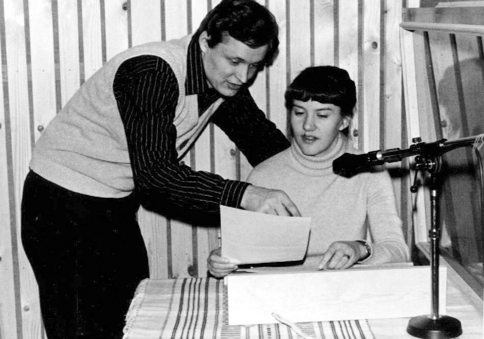 Hannu and Laura produced many radio programs, beamed into Russia, at their first studio in Finland.