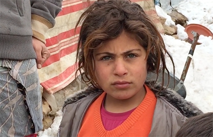Syrian refugees in Lebanon's Bekaa Valley live in makeshift tents. The winter season is brutally cold.