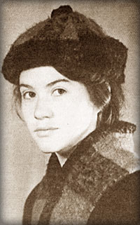 Laura as a medical student before her expulsion from the university in Russia.