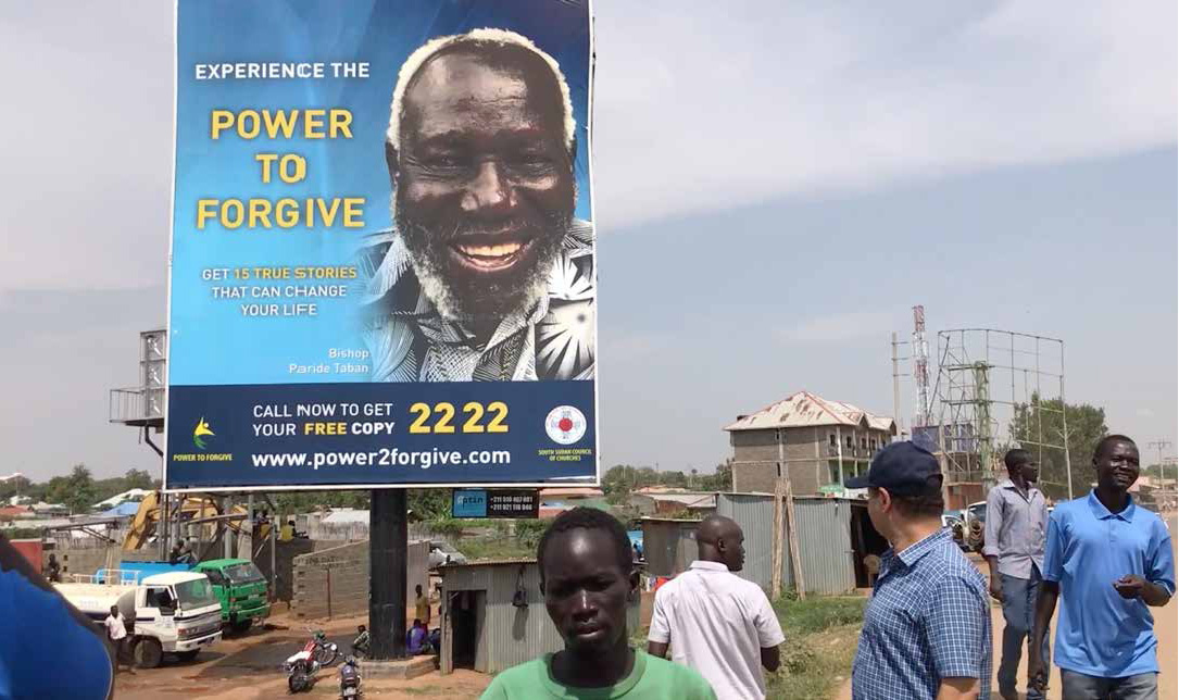 DecWeb9 A giant billboard in the South Sudanese capital, Juba. These outdoor
ads went up on day one throughout the city generating
the first wave of calls.